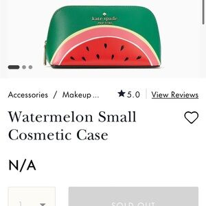 Kate Spade Green Watermelon Cosmetic Case